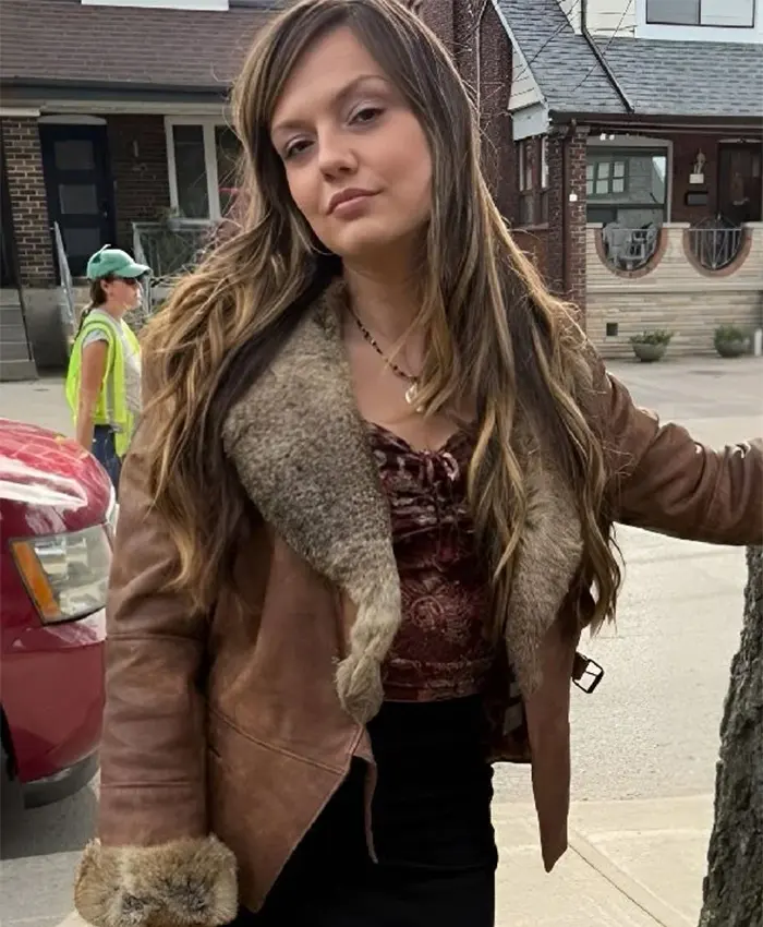 Tell Me Lies S03 Emily Meade Fur Collar Leather Jacket