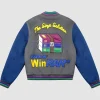 Tern x Winrar Grey and Blue Varsity Jacket for Men and Women