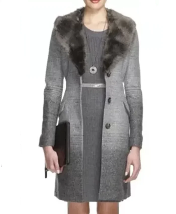 The Today Show Dylan Dreyer Grey Ombre Coat For Sale