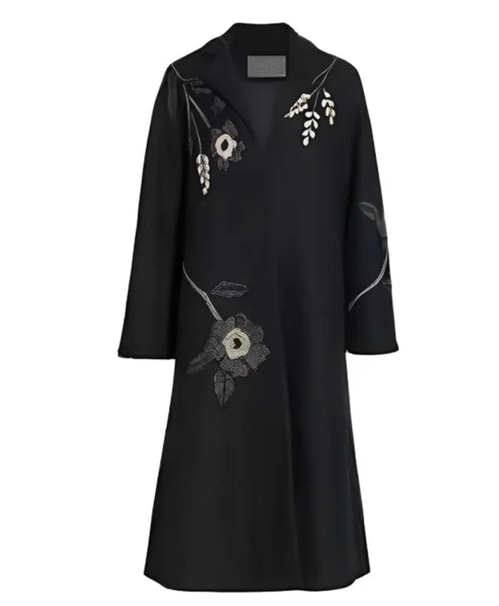 The Today Show Jenna Bush Hager Grey Floral Coat For Sale