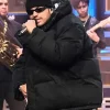The Tonight Show Jesús Ortiz Paz Black Puffer Jacket Side