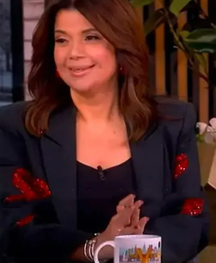 The View 2026 Ana Navarro Lips Printed Black Blazer
