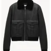 The Voice S29 John Legend Shearling-Collar Leather Jacket For Sale