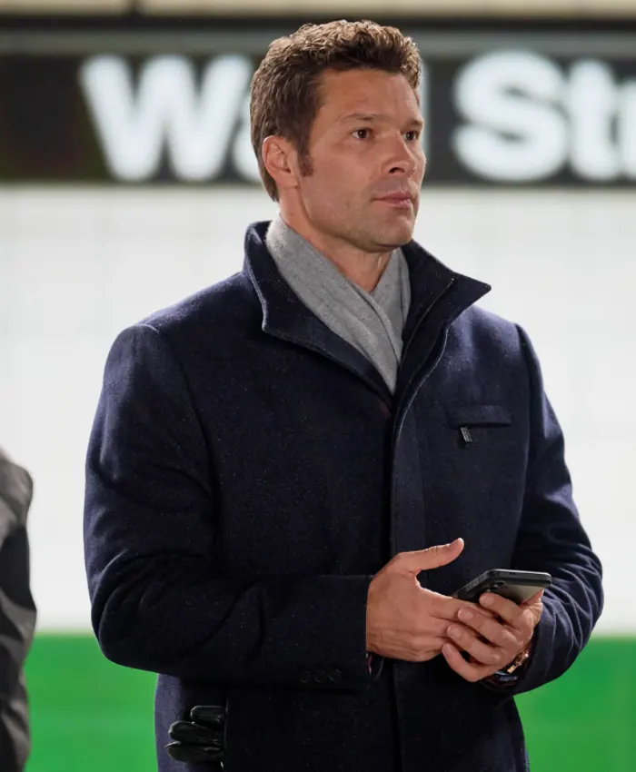 The Way to You Aaron O Connell Blue Wool Coat