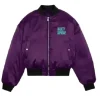 Timothée Chalamet Marty Supreme The Charm of a Modern Icon Purple Satin Bomber Jacket