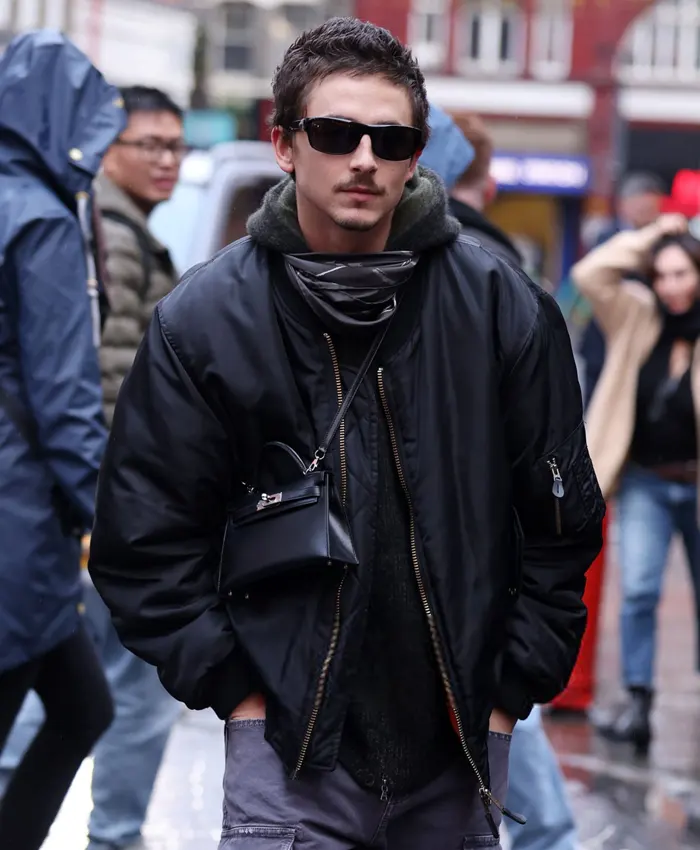 Timothee Chalamet Prince Charles Cinema Black Bomber Jacket - Get it now