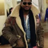 Usher Olympics 2026 Shearling Leather Jacket