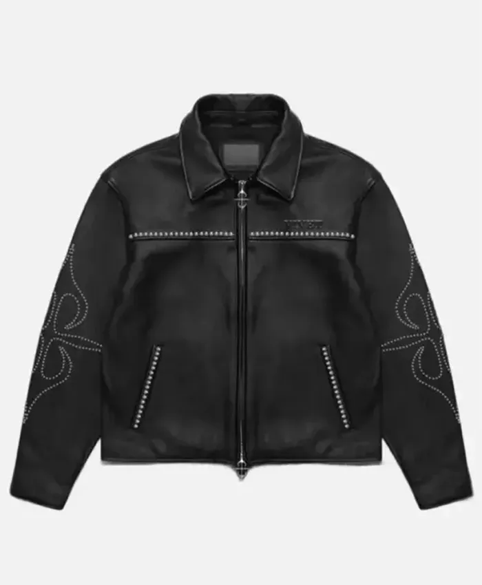 VIVET Signature Black Leather Jacket For Sale
