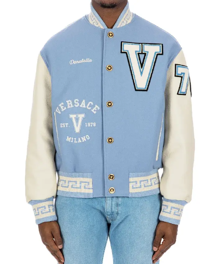 Versace Blue Varsity Jacket