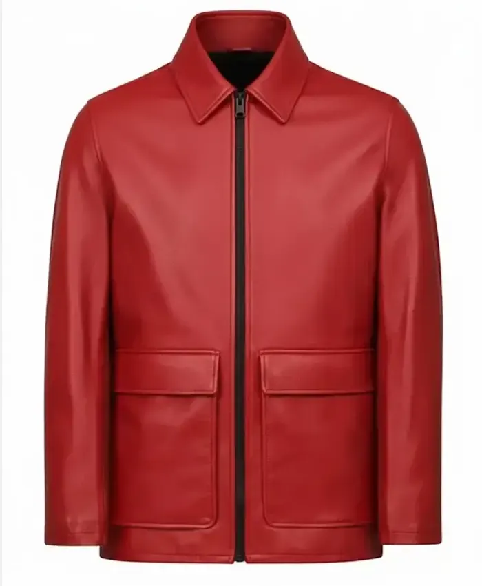 Vintage Red Leather Jacket