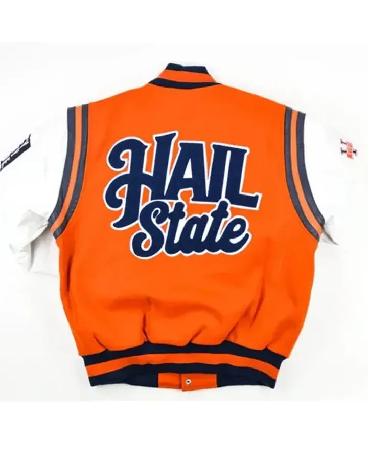 Virginia State University Motto 2.0 Orange Varsity Jacket For Sale