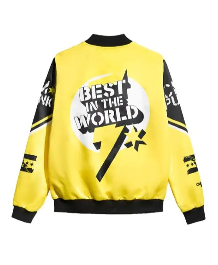 WWE CM Punk GTS Best In The World Yellow Bomber Jacket