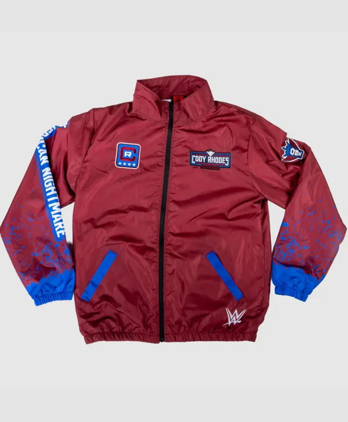 WWE SmackDown Cody Rhodes Red and Blue Windbreaker Jacket