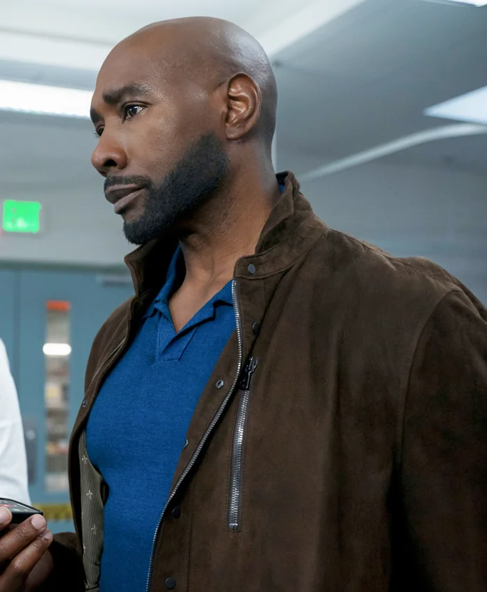 Watson S02 Morris Chestnut Suede Leather Jacket For Sale
