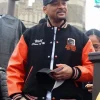 Will Smith Way Street Renaming Ceremony Black and Orange Varsity Jacket