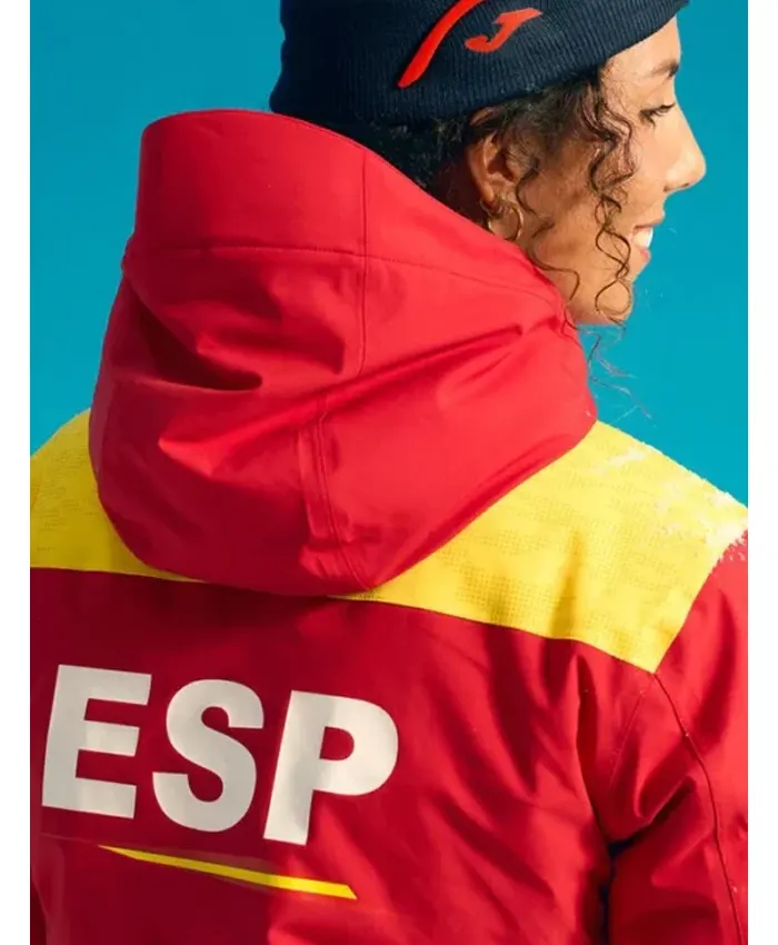 Winter Olympics 2026 Opening Ceremony Team Spain Red & Yellow Jacket
