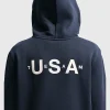 Women’s Nike Team USA Olympics 2026 Phoenix Fleece Navy Blue Pullover Hoodie