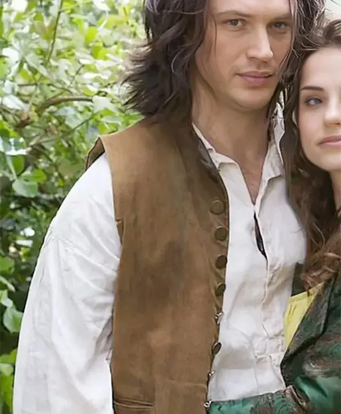 Wuthering Heights Tom Hardy Brown Leather Vest