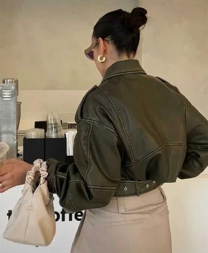 Zara Molly Mae Green Jacket Back