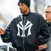 2026 New York City Aaron Wiggins Oversized Black Jacket
