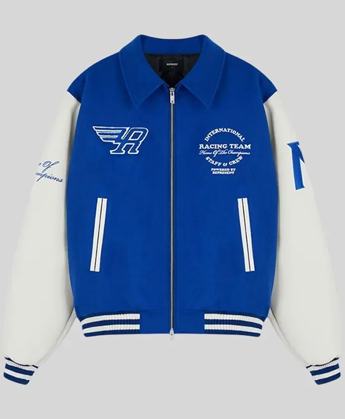 2026 Represent Racing Full Zip Blue Varsity Jacket