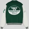 2026 Represent Racing Full Zip Green Wool Varsity Jacket