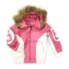 8 Ball Shearling Pink Hooded Jacket