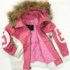 8 Ball White and Pink Leather Jacket with Hood