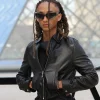 AW26 Paris Fashion Week Show Jaden Smith Black Leather Jacket
