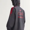 Adidas x Audi Revolut F1 Team Mechanics Hooded Full-Zip Black Hooded Rain Jacket for Men and Women