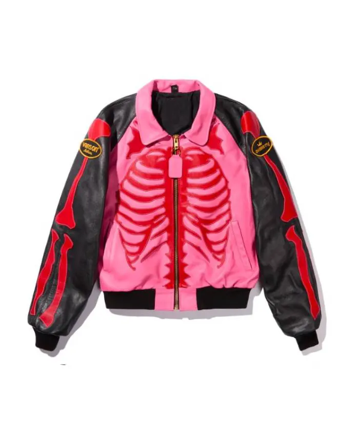 Anderson .Paak’s The Today Show Pink and Black Leather Jacket Front