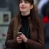 Anne Hathaway The Devil Wears Prada 2 Leather Jacket Front