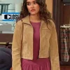 Arianna Horton Days of Our Lives Suede Leather Jacket
