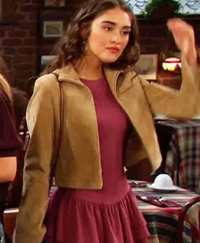 Arianna Horton Days of Our Lives Suede Leather Jacket For Sale