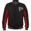 Atlanta Falcons Black and Red Varsity Jacket