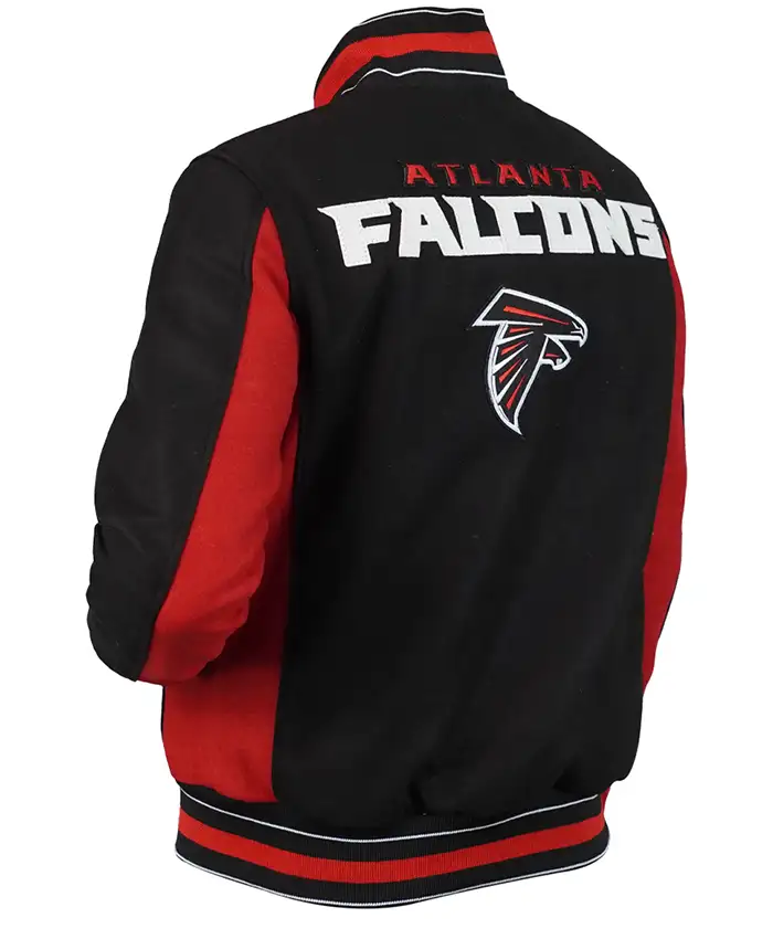 Atlanta Falcons Black and Red Varsity Jacket For Sale
