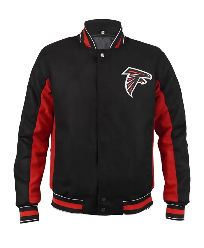 Atlanta Falcons Black and Red Varsity Jacket