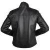Jimin leather jacket featuring bold striped detailing and casual styling