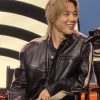 BTS Spotify Event Normal 2026 Jimin Striped Leather JacketBTS Spotify Event Normal 2026 Jimin Striped Leather Jacket