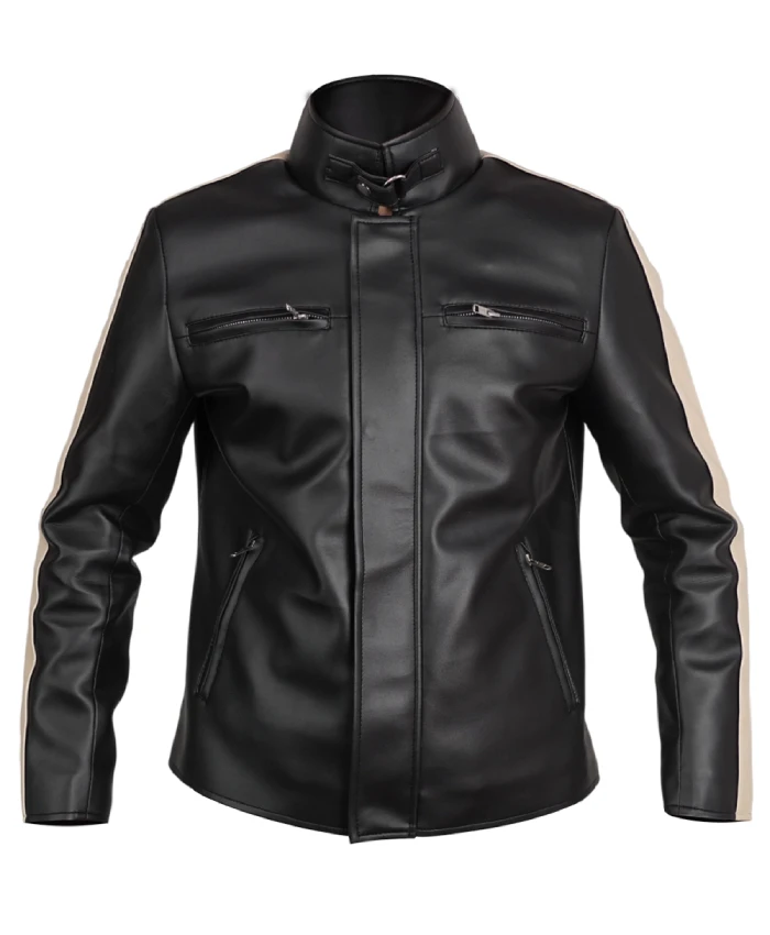BTS Spotify Event Jimin leather jacket for a fashionable streetwear look