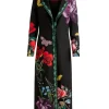 Beauty In Black S02 Debbi Morgan Floral Butterfly Print Coat For Sale