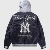 Billionaire Boys Club x New York Yankees Stadium Hooded Jacket Back