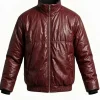 Boy Band Stray Kids Hwang Hyun-jin Maroon Leather Jacket