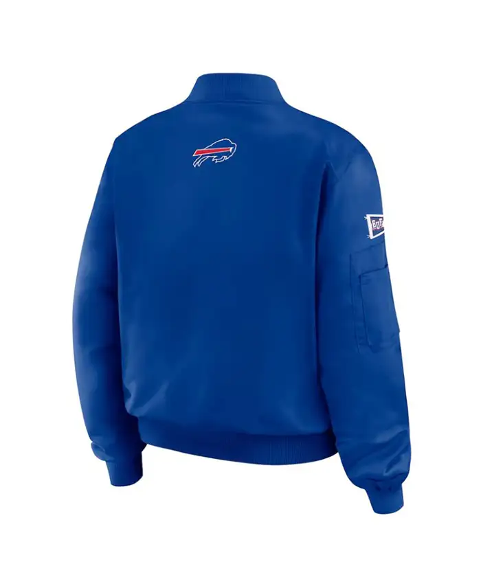 Buffalo Bills Royal Patch Bomber Jacket For Sale