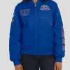 Buffalo Bills Royal Patch Bomber Jacket Front