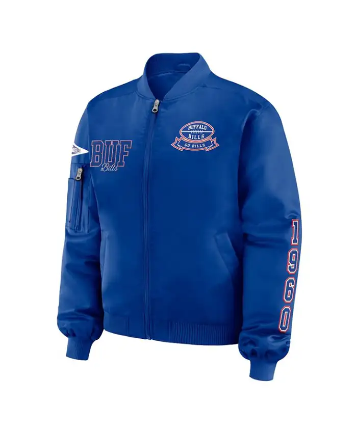 Buffalo Bills Royal Patch Bomber Jacket