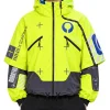 Marathon yellow jacket featuring bold details and functional outerwear style