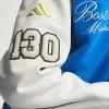 Buy Adidas x Boston Marathon 26 Blue and White Varsity Jacket