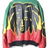 Buy Michael Hoban 1991 Rastafarian Theme Leather Jacket For Sale