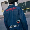 Buy Wrangler x AVIREX AOP Blue Denim Patch Jacket For Men and Women